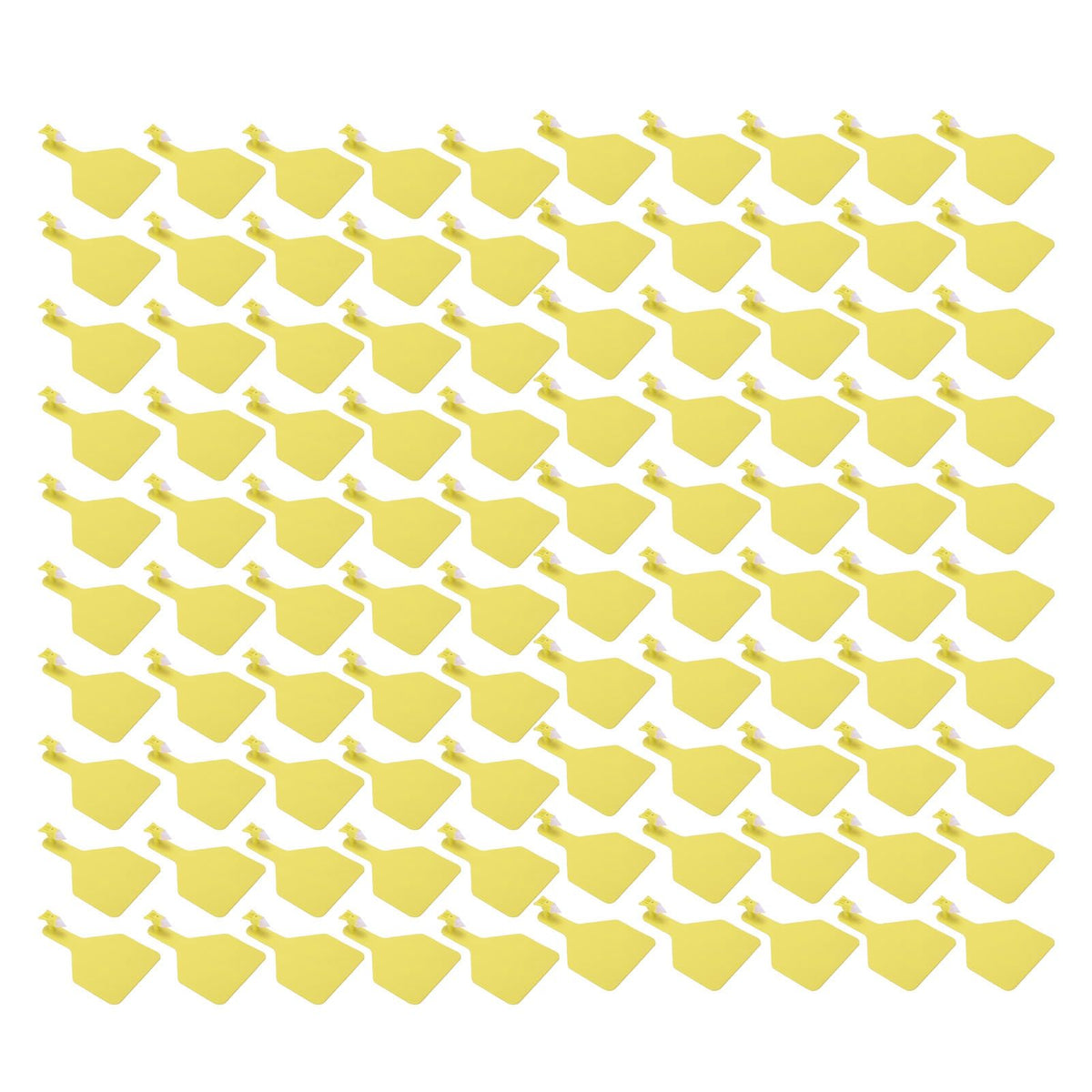100pcs Blank Livestock Ear Tag Thickened TPU Reusable Animal Ear Label for Dairy Cattle Beef Cattle Yaks Horses Camels Yellow