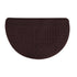 Half Circle Doormat Semicircle Floor Mat Dust Trap Polyester Fiber Strong Absorption Anti Slip for Outdoor Indoor Dark Coffee 48x78cm / 18.9x30.7in