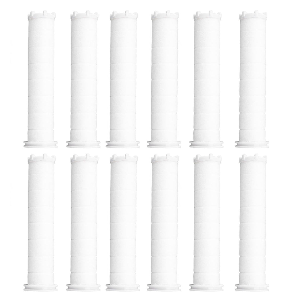 12pcs Shower Head Filter Element PP Cotton White Bath Accessories for Detachable Hydro Shower Head Set
