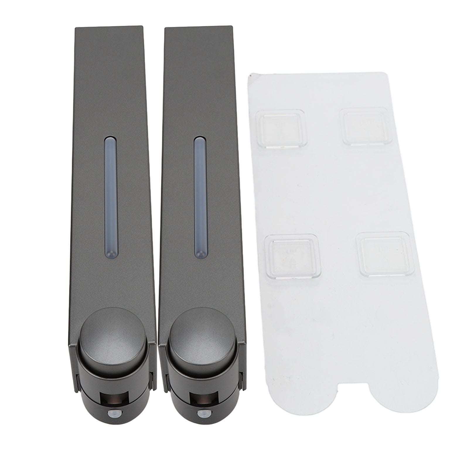 Wall Mounted Liquid Soap Dispensers Back Stick Type Plastic Shampoo Dispenser for Home Hotel School Toilet Grey 6028 2 Cups