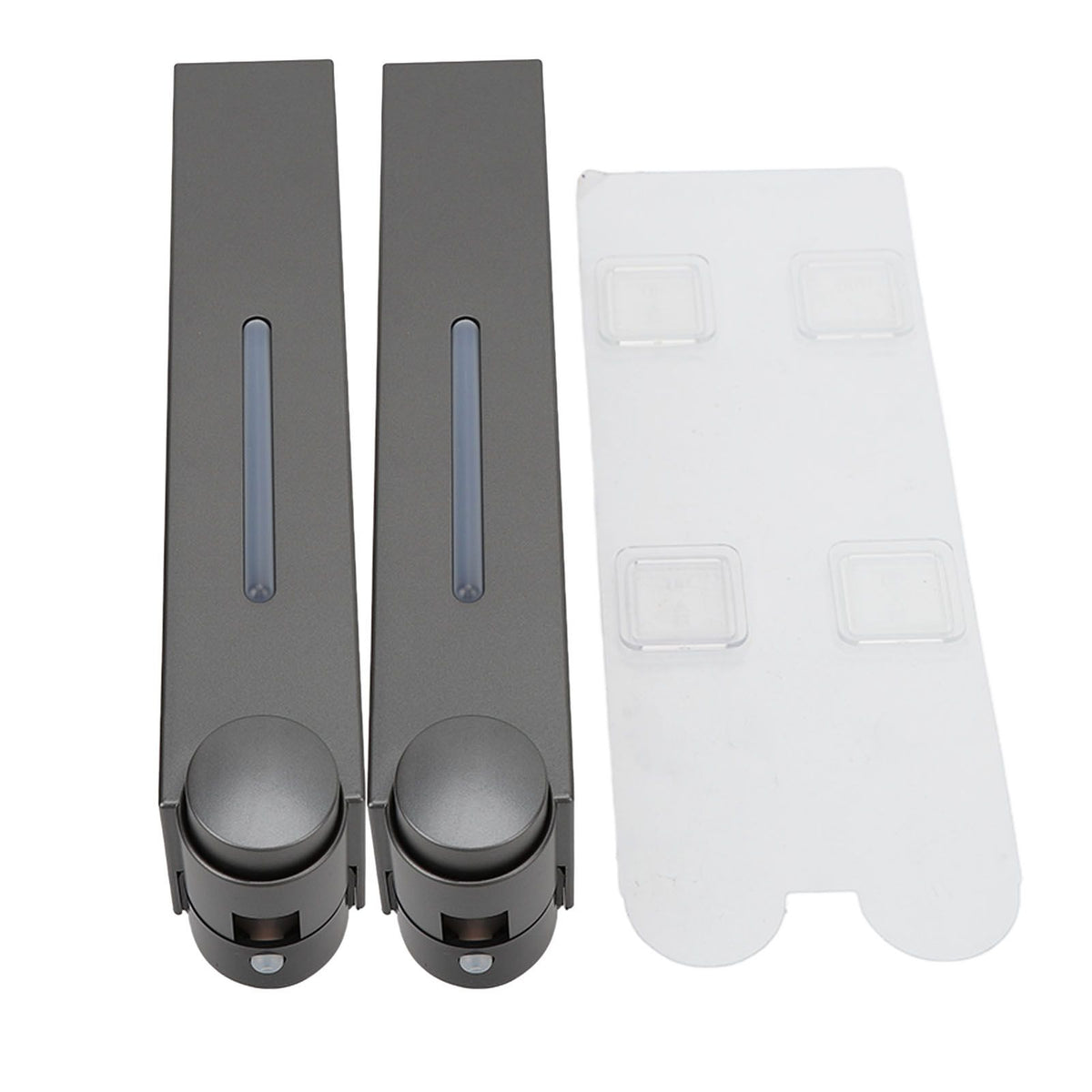Wall Mounted Liquid Soap Dispensers Back Stick Type Plastic Shampoo Dispenser for Home Hotel School Toilet Grey 6028 2 Cups