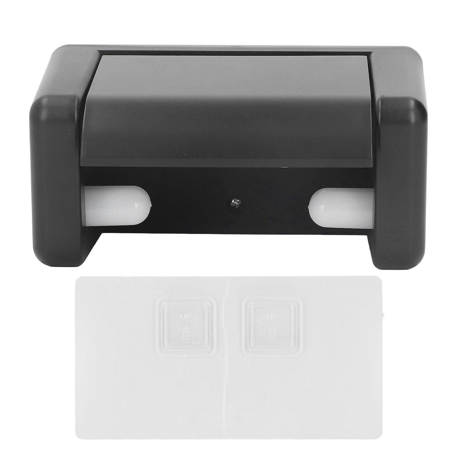 Toilet Roll Paper Holder Plastic Black Wall Mounted Self Adhesive No Punching Container for Bathroom Kitchen