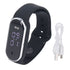 Anti Mosquito Bracelet Watch Silica Gel USB Rechargeable Ultrasonic Mosquito Repellent Bracelet for Outdoor Black