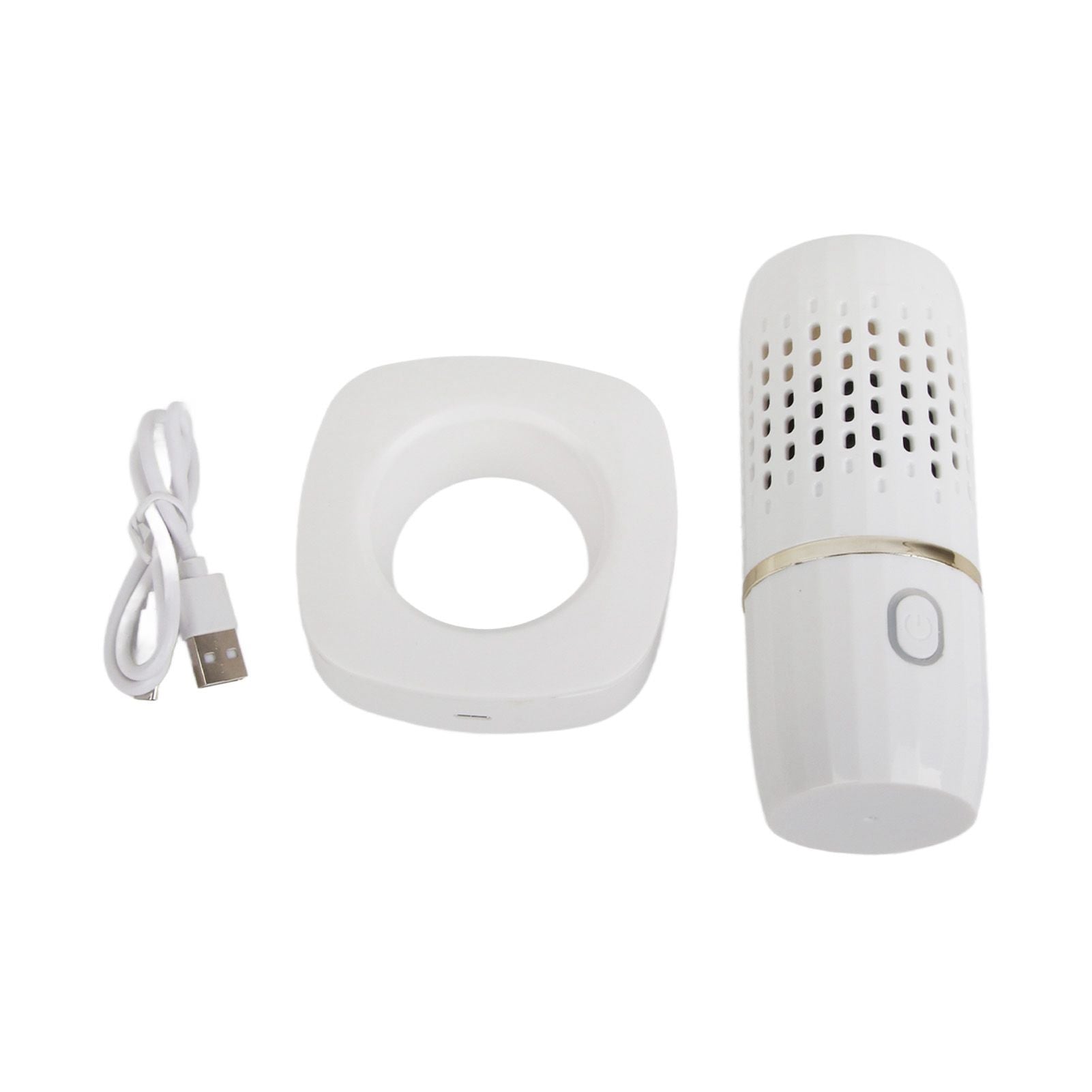 Vegetable Washing Machine Multifunction Wireless USB Charging Auto Capsule Fruit Purifier for Kitchen White