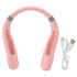 Bladeless Neck Fan Breathing Light 2400mah Rechargeable Hands Free Mini Neck Fan for Outdoor Travel Pink