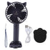 Hand Held Fan Portable USB Rechargeable Cute 3 Speed Wind Regulable ABS PC Battery Operated Fan for Travel Dark Blue