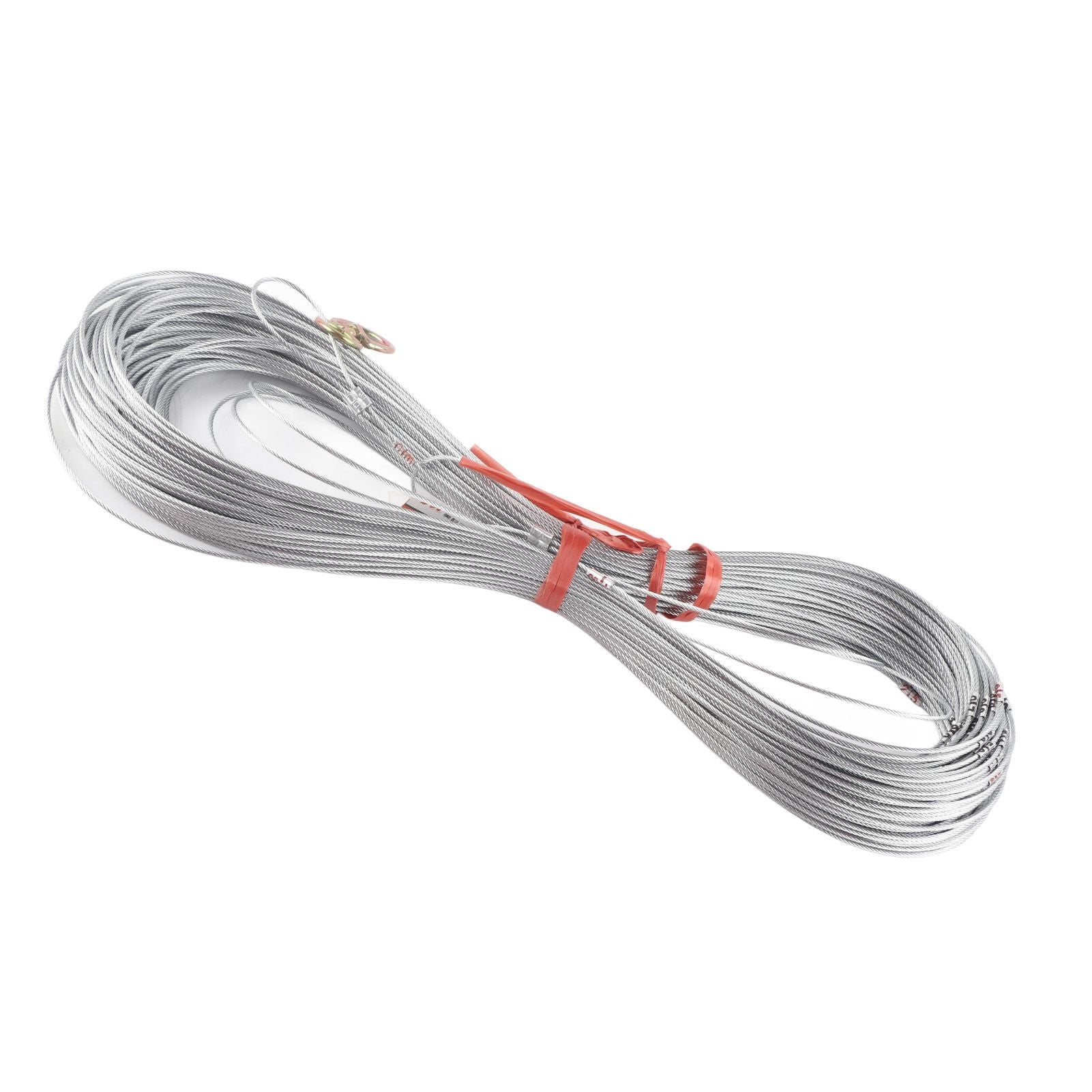 Steel Wire Measuring Rope Good Flexibility Sturdy Steel Rope Measuring Cord with Scale for Well Construction 100m/328.1ft