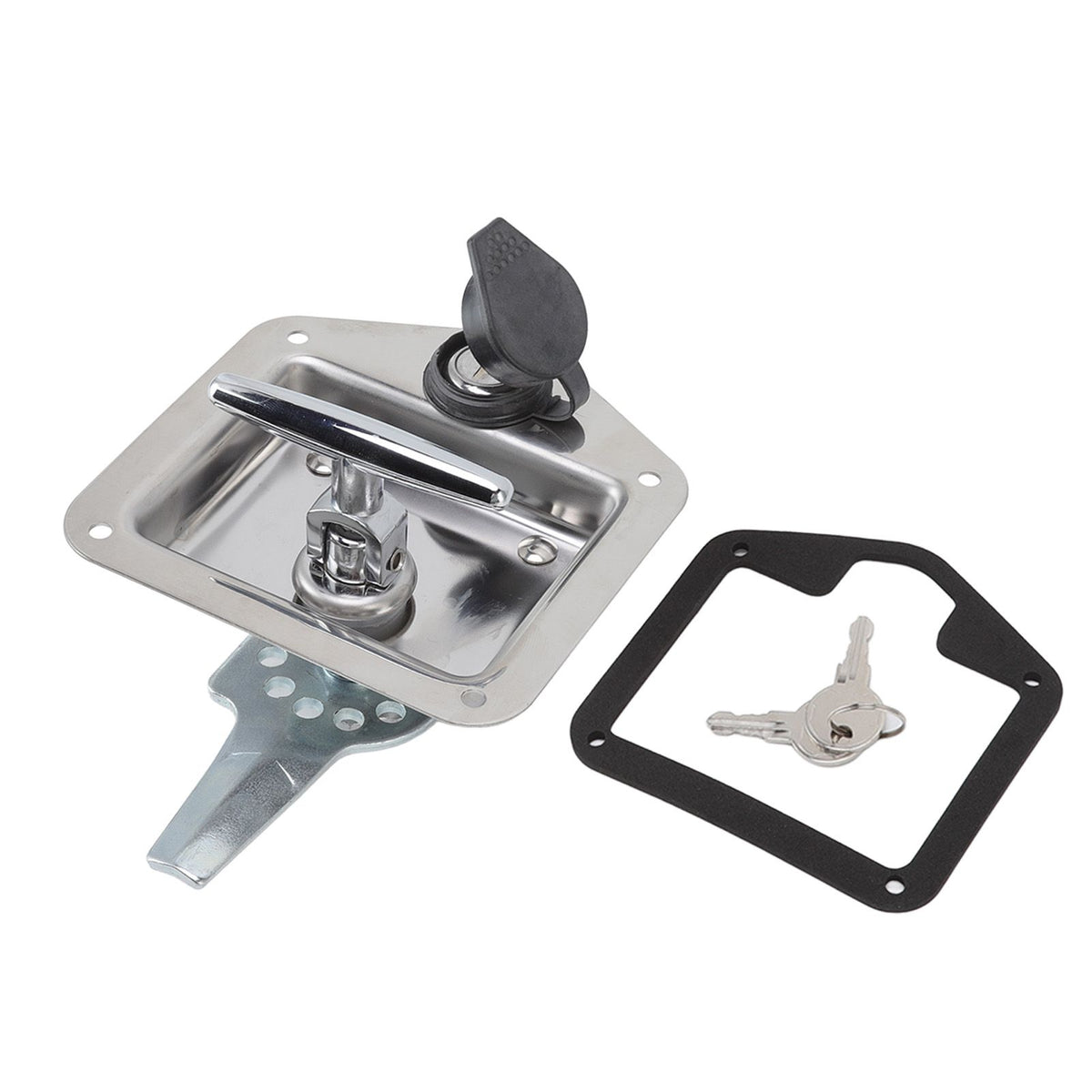T Handle Latch Stainless Steel Polished Appearance Truck Toolbox Lock Tool Box Latch for Electrical Cabinets Toolboxes
