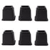 6pcs Bed Risers 5in High Quadrate Trapezoidal Ergonomic Plastic Black Furniture Risers Blocks for Home Office