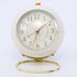 European Style Metal Clock Ingenious Mute Round Children Electronic Quartz Alarm Clock for Living Room Bedroom White