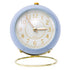 European Style Metal Clock Ingenious Mute Round Children Electronic Quartz Alarm Clock for Living Room Bedroom Purple
