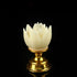 LED Lotus Lamp Colorful LED Soft Natural Light Lifelike Safe Odorless Durable Buddha Lamp for Bedroom Office Living Room Beige