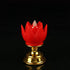 LED Lotus Lamp Colorful LED Soft Natural Light Lifelike Safe Odorless Durable Buddha Lamp for Bedroom Office Living Room Red