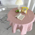 Desk Tablecloth Plaid Table Cover Linen Cotton Backdrop Dustproof Home Decoration for Office Dormitory Pink 100x150cm / 39.4x59.1in