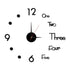 Night Light Wall Clock Frameless Decorative Luminous Silent Clock for Living Room Bedroom Black Small 40cm/15.75in