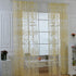 Sheer Curtain Innovative Elegant Translucent Floral Voile Drapes for Living Room Study Room Bedroom Yellow 100x250cm / 39.4x98.4in (Hooks)