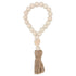 Farmhouse Beads Natural Hand Made DIY Multipurpose Wood Beads Garland with Tassels for Farmhouse Boho Country Decor