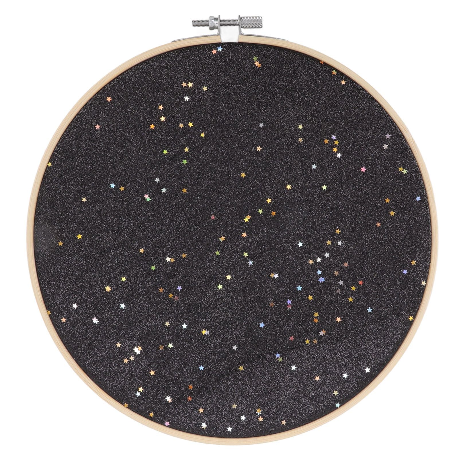 Brooch Display Black Bamboo Faux Leather 22cm Diameter Space Saving Decorative Practical Jewelry Storage Display