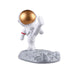 Cute Cartoon Cell Phone Stand Synthetic Resin Desktop Astronaut Ornament for Home Office Car Decor Kung Fu Astronaut Cell Phone Bracket (Gold)