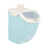 Grain Storage Box Waterproof Clamshell Multipurpose Plastic Rice Storage Containers for Kitchen Blue S 26x34x21cm/10.2x13.4x8.3in