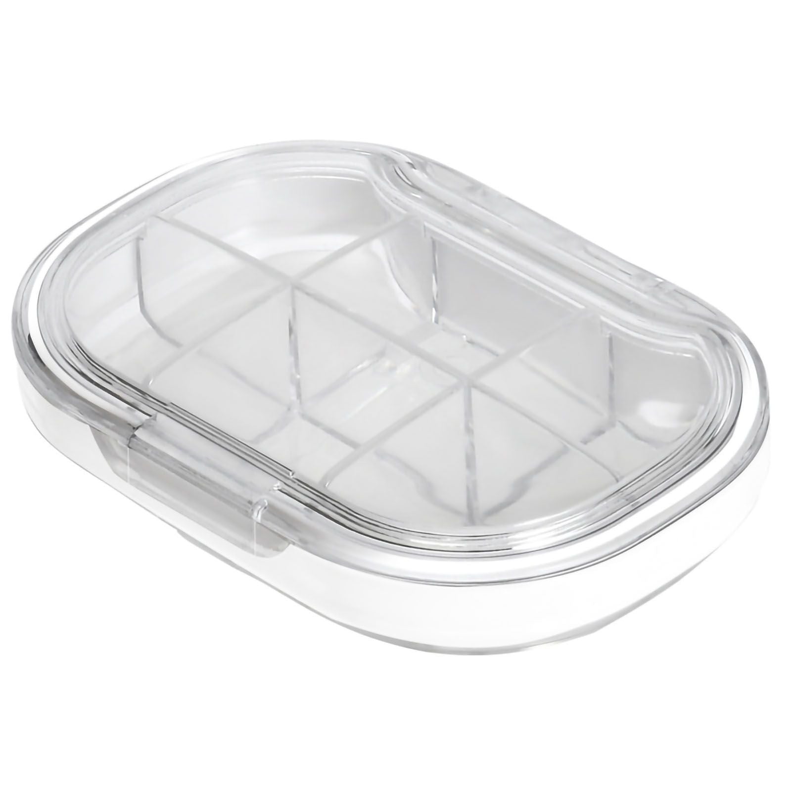 Portable Mini Pill Case Travel Dispensing Pill Organizer Household Food Grade Sealed Storage Medicine Box Big Transparent White