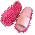 Floor Slippers Lazy Open Toed Mop Slipper Home Use Soft Pure Color Cleaning Slipper Pink M 39-41