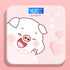 Digital Weight Scale Tempered Glass Smart Accurate Measurement Digital Weight Scale for Home Use Sticker Pink Pig 26x26cm / 10.2x10.2in Battery Model