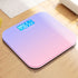 Digital Weight Scale Tempered Glass Smart Accurate Measurement Digital Weight Scale for Home Use LCD Gradient Purple 26x26cm / 10.2x10.2in Battery Model