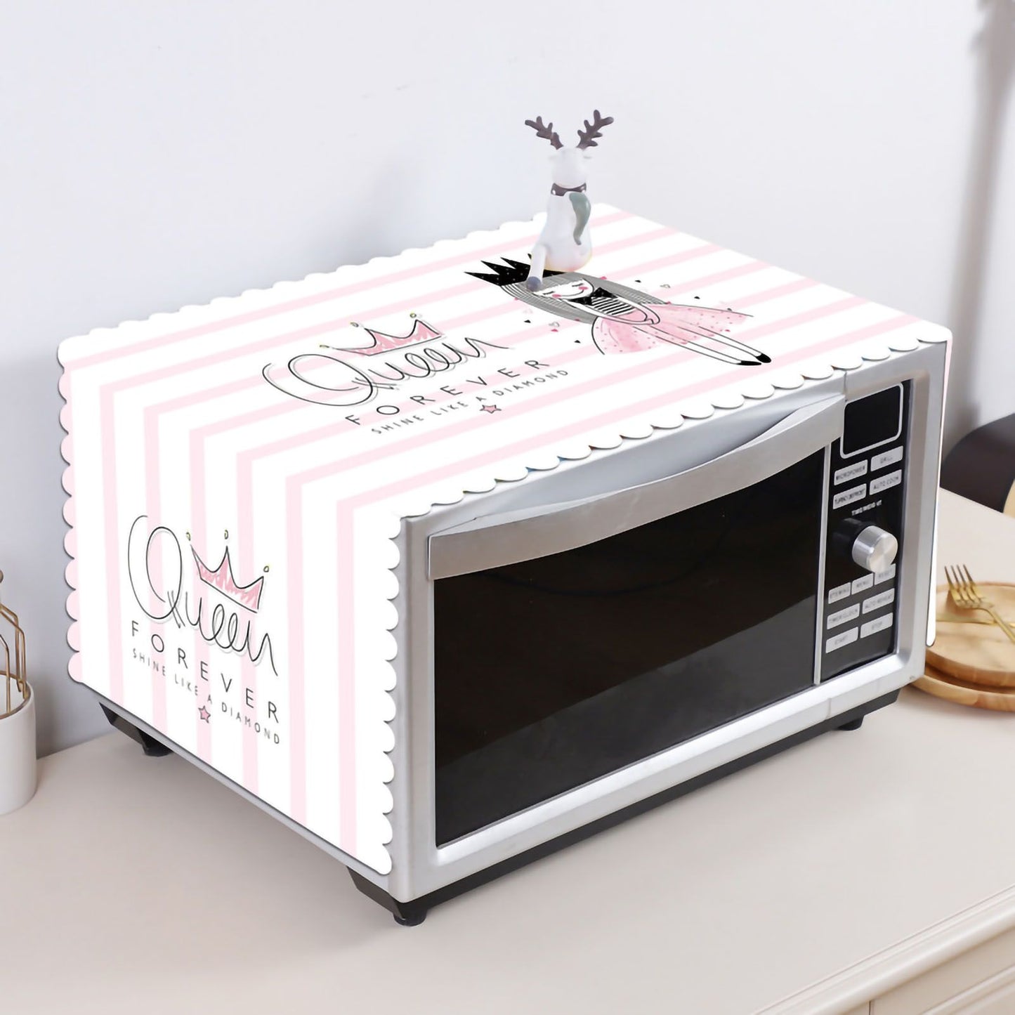 Microwave Cover Cloth Oven Cute Dust Proof Shiled Universal Oil Proof Nordic Style Simple Parts Princess 35x100cm