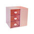 Desktop Storage Box Drawer Design Large Capacity Decorative Simple Dust Cover Skincare Storage Box Pink with Stickers