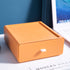 Desktop Storage Box Drawer Design Strong Load Bearing Stackable Desktop Organizer Storage Box for Stationery Orange