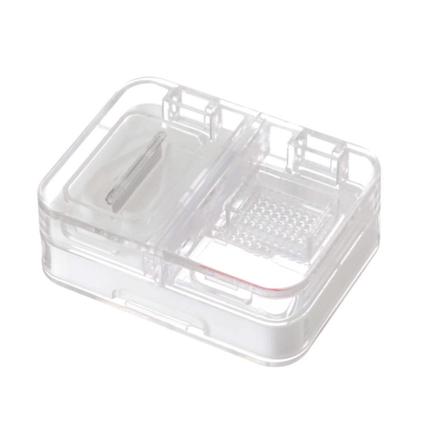 Portable Dispense Medicine Box Mini Small Pill Case Cutting Grinding Medicine Sealed Medicine Storage Box White