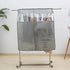 Clothes Dust Cover Nonwoven Dust Prevention Waterproof Transparent Window Design Hanging Garment Protectors Grey