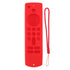 Remote Control Silicone Cover for Fire TV Stick Anti Slip Silicone Protective Case with Lanyard 3rd Gen Red