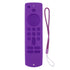 Remote Control Silicone Cover for Fire TV Stick Anti Slip Silicone Protective Case with Lanyard 3rd Gen Purple