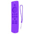 Remote Control Cover Silicone Soft Anti Slip Shockproof Protective Remote Sleeve With Lanyard for Fire TV Stick Lite Purple