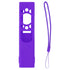 Anti Drop Remote Control Silicone Protective Cover Solar Cell Remote Control Replacement Cover for Samsung TM2180EcoBN59 Purple