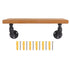 Wall Mounted Shelf Solid Wood Board Wrought Iron Pipe Retro Floating Shelves Wall Shelf for Home Bar Monolayer