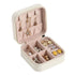 Travel Jewelry Case Exquisite Large Capacity Scratch Resistant Portable Jewelry Organizer Box for Outdoor Travel White 10x10x5cm/3.9x3.9x2.0in
