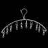 Clothes Drying Hanger Stainless Steel Thick Arc Shaped Windproof Sock Hanger for Socks Towels Bras Underwear 10 Clips