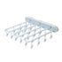 Clothes Drying Rack Wall Mounted Durable ABS Foldable Design Space Saving Clip and Drip Hanger White