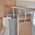 Stainless Steel Hangers Home Multifunctional Foldable Trouser Rack Retractable Trouser Storage Rack Trouser Rack White
