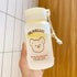 Kids Water Bottle Cute Cartoon Printing Handle Design Healthy Odorless Good Sealing Students Water Cup Bear Head