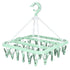 32 Clip Folding Hanger 360 Degree Rotation Household Laundry Clip Rack with Windproof Lock Drying Rack Green C0NCN