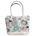 Women Storage EVA Handbag Hole Design Beach Casual Bag for Outdoor Sport Shopping Traveling White Print Small