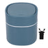Mini Desktop Trash Can Debris Storage Cleaning Can with Lid for Coffee Table Dressing Table Desktop Countertop Blue