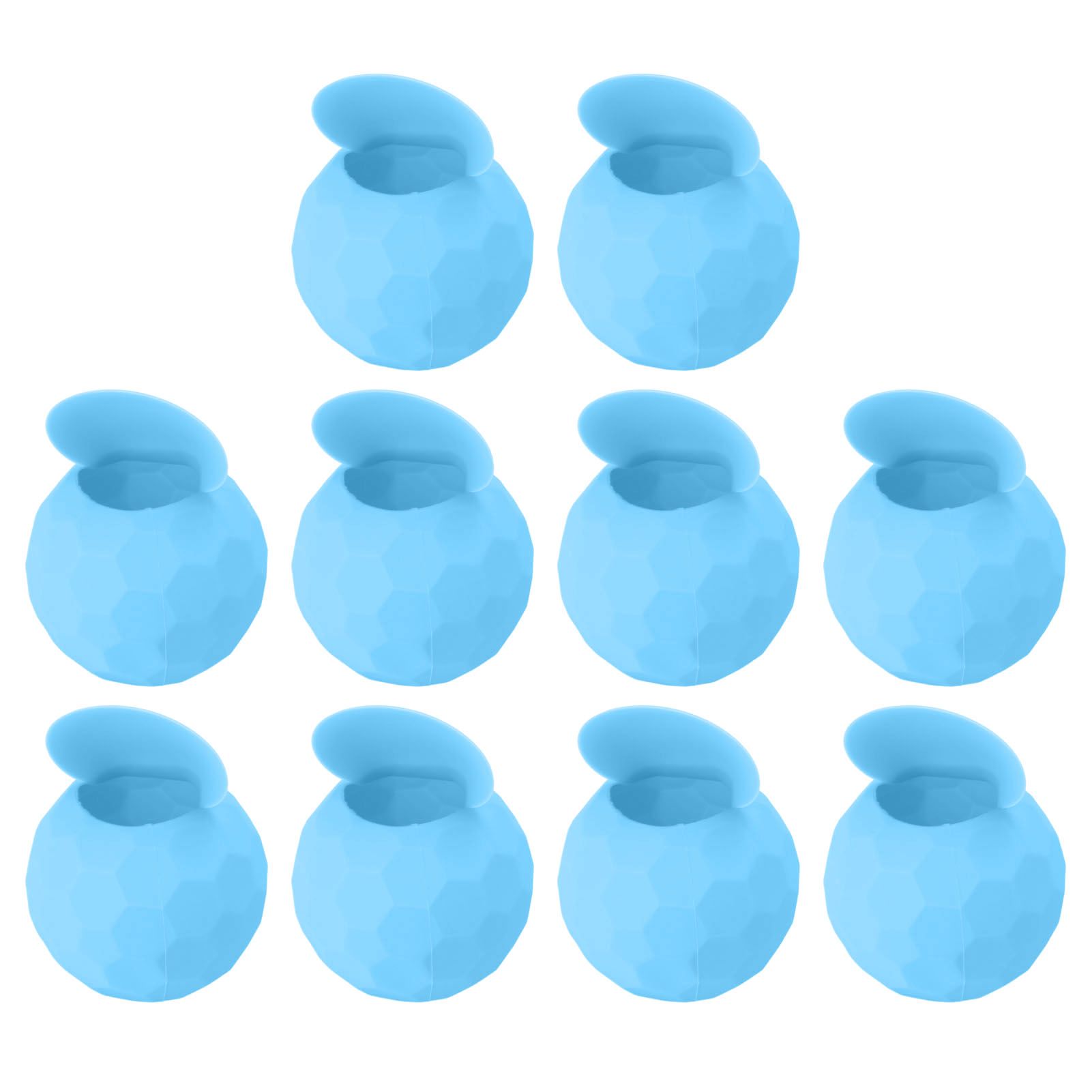 10 Pcs Reusable Water Balloons Silicone Water Balloons Self Sealing Quick Fill Summer Pool Beach Party Game Toy Light Blue