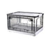 Storage Box Side Doors Clear Large Capacity Container with Wheel for Home Office Tea White 3 Door 27L