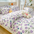 Home Bed Set 4pcs Thickened Brushed Simple Style Breathable Skin Friendly Cotton Bedding Comforter Sets
