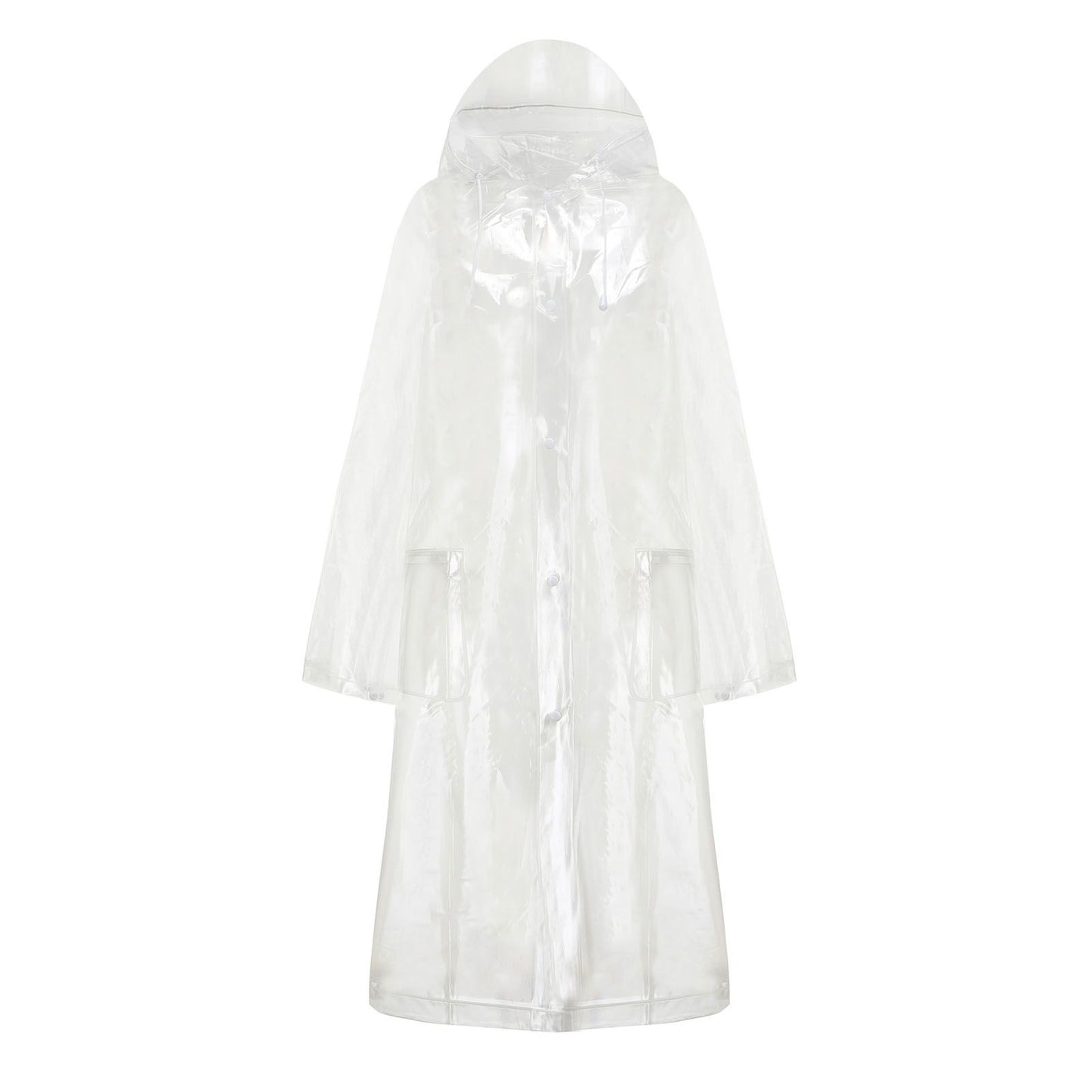 Raincoat Transparent Personality Foldable Wear Resistant Rain Cape for Student Cycling Transparent Backpack Style L